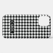 Trendy zwart-wit houndstooth-controlepatroon Case-Mate iPhone case (Achterkant (horizontaal))