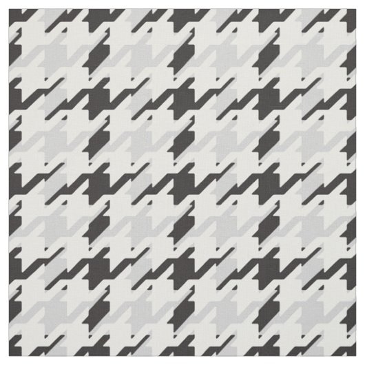 Trendy zwart-wit houndstooth plaid patroon stof (Swatch)