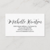 Trendy zwart-wit Make-up Artiest Haarsalon Visitekaartje (Achterkant)