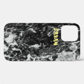 Trendy zwart-wit marmer Case-Mate iPhone case (Achterkant (horizontaal))