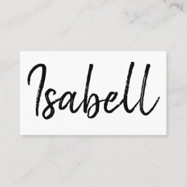 Trendy zwart-wit minimalistische moderne eenvoudig visitekaartje