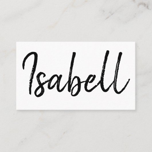 Trendy zwart-wit minimalistische moderne eenvoudig visitekaartje (Voorkant)