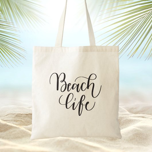 Trendy zwart-wit moderne zomer tote bag