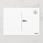 Trendy zwart wit ontwerp regenboog hart liefde briefkaart (Achterkant)