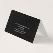 Trendy Zwart & Wit Plain Creatief Modern Linnen Visitekaartje (Achterkant)