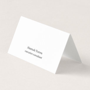 Trendy Zwart & Wit Plain Creatief Modern Linnen Visitekaartje