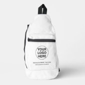 Trendy zwart-wit promotionele zakelijke Logo Sling Bag (Voorkant)