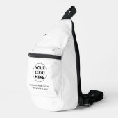 Trendy zwart-wit promotionele zakelijke Logo Sling Bag (Rechterhoek)