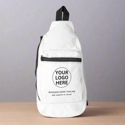 Trendy zwart-wit promotionele zakelijke Logo Sling Bag