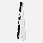 Trendy zwart-wit retro ontwerp. Douane Stropdas (Achterkant)