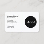 Trendy zwart-wit Sjabloon nageltechnicus Visitekaartje (Voorkant)