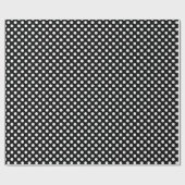 Trendy zwart-wit stippenpatroon cadeaupapier (Vlak)