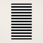 Trendy Zwart Wit Strepen Haarsalon Hang Label Visitekaartjes (Achterkant)