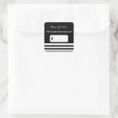 Trendy Zwart Wit Strepen Haarsalon Prijs Labels (Tas)