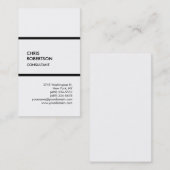 Trendy zwart wit verticaal modern visitekaartje (Voorkant / Achterkant)