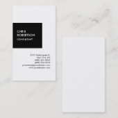 Trendy zwart wit verticaal uniek visitekaartje (Voorkant / Achterkant)