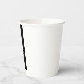 Trendy zwart wit verticaal uniek visitekaartje papieren bekers (Links)