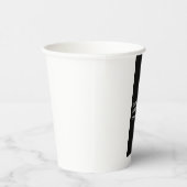 Trendy zwart wit verticaal uniek visitekaartje papieren bekers (Rechts)