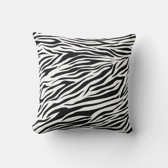 Trendy zwart wit Zebra decoratief Sierkussen (Voorkant)