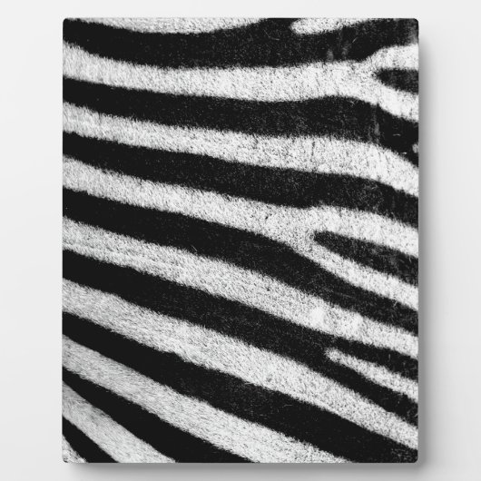 Trendy zwart wit zebra strepen fotoplaat (Voorkant)
