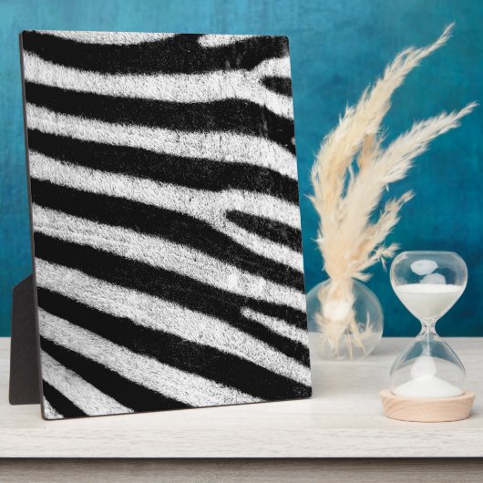 Trendy zwart wit zebra strepen fotoplaat (Zijkant)