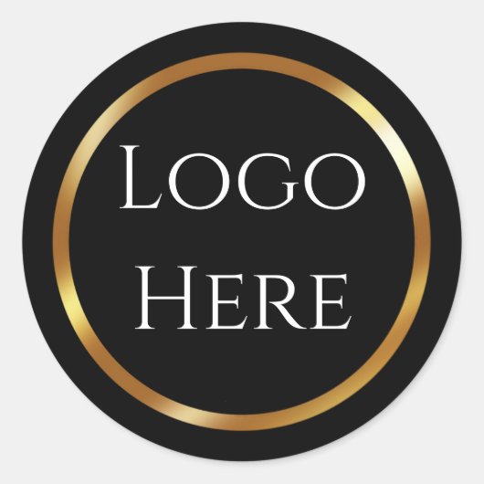Trendy zwarte en gouden Sticker (Voorkant)