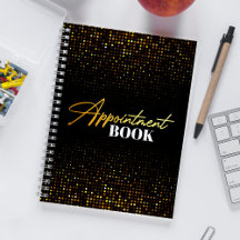 Trendy Zwarte & Gouden Afspraakboek voor Kapsalons