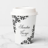 Trendy Zwarte Kant Papieren Bekertje Bekers (Achterkant)