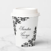 Trendy Zwarte Kant Papieren Bekertje Bekers (Voorkant)