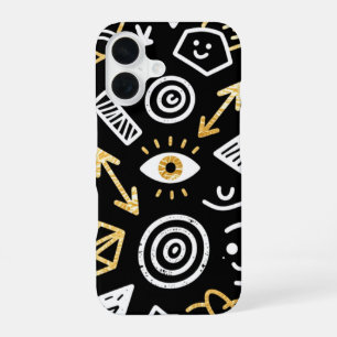Trendy zwarte matte telefoonhoes iPhone 16 hoesje