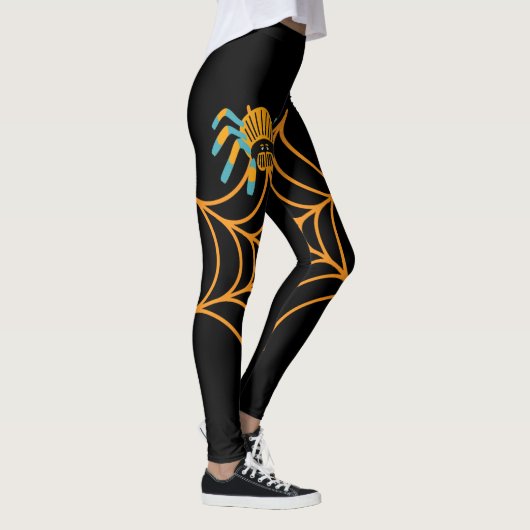 trendy zwarte mooie Leggings op het web van Spider (Rechts)