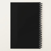Trendy Zwarte Noir Modern Monogram Notitieboek (Achterkant)