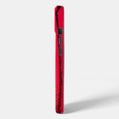 Trendy Zwarte Rode en Witte Gouden Kruis Vlinder Case-Mate iPhone Case (Achterkant / Links)
