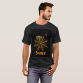 trendy zwarte spinnevel, mooi T-shirt (Voorkant volledig)