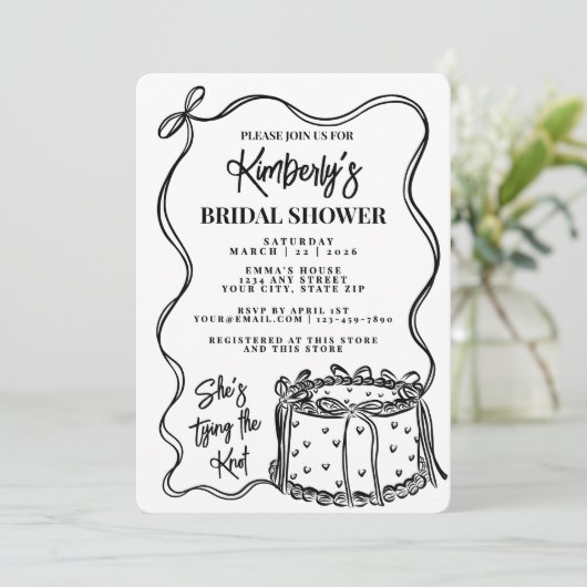 Trendy zwarte strik schoenen binden van de knoop V Kaart (Staand voorkant)