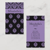 Trendy Zwarte van het Damast van het Visitekaartje (Voorkant / Achterkant)