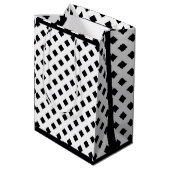 TRENDY ZWARTE VIERKANT  MEDIUM CADEAUZAKJE (Achterkant Gekanteld)