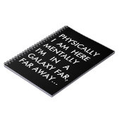 Trendy zwarte & witte laptop notitieboek (Linkerzijde)