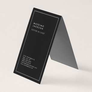 Trendy Zwarte Witte Rand Modern  Visitekaartje