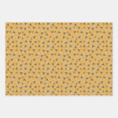 Trendy Zwarte Zoemende Bij voor Lente & Zomer Inpakpapier Vel (Voorkant 3)