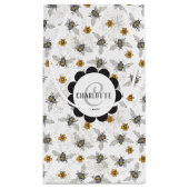 Trendy Zwarte Zoemende Bij voor Lente & Zomer Klein Cadeauzakje (Achterkant)