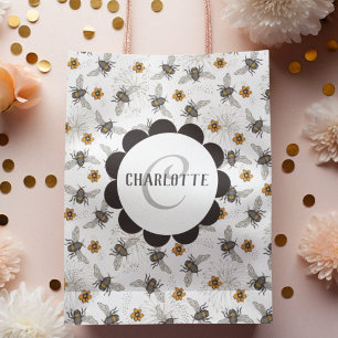 Trendy Zwarte Zoemende Honingbij voor Lente & Zome Medium Cadeauzakje