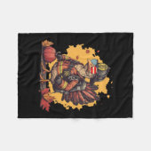 Trendyz Design Heren Thanksgiving Firefighter - Bl Fleece Deken (Voorkant (Horizontaal))