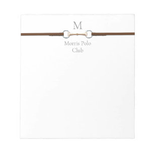 Trensbit met monogram Paardensport Notitieblok