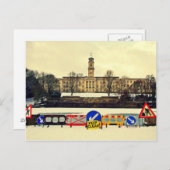 Trent Building , University of Nottingham, Winter Briefkaart (Voorkant / Achterkant)