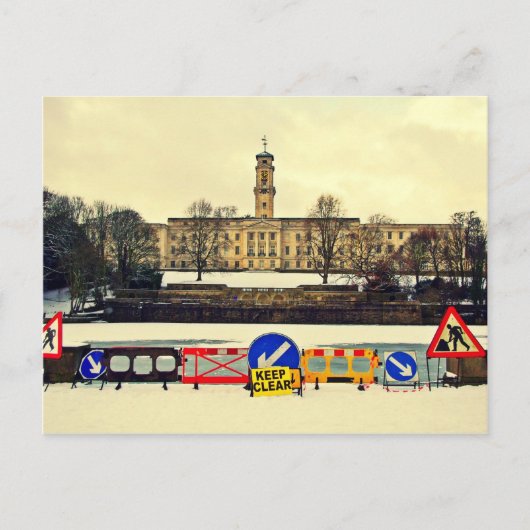 Trent Building , University of Nottingham, Winter Briefkaart (Voorkant)
