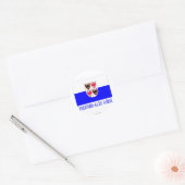 Trentino-Alto Adige vlag met naam Ronde Sticker (Envelop)