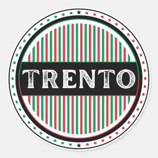 Trento City Pride Emblem – Italian Identity Ronde Sticker (Voorkant)