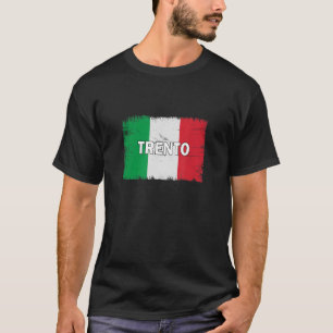 Trento Italië Stad met Italiaanse vlag T-shirt
