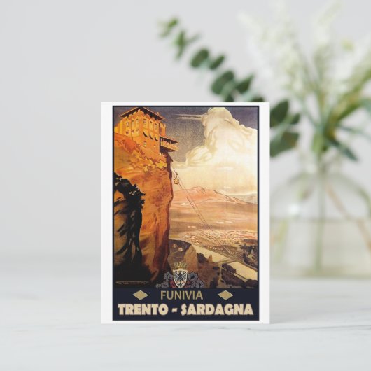 Trento - Sardagna - kabelauto Briefkaart (Staand voorkant)